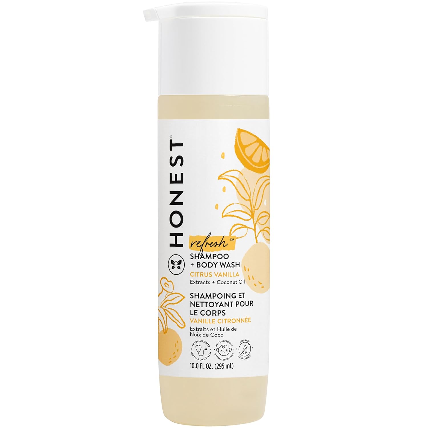 The Honest Co. Gentle 2-in-1 Baby Wash | Tear-free Citrus Vanilla | 10oz