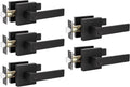 Matte Black Privacy Door Lever 5 Pack - Heavy Duty Interior Handle