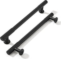 6 Inch Hole Center Matte Black Cabinet Pulls 10 Pack - Heavy Duty