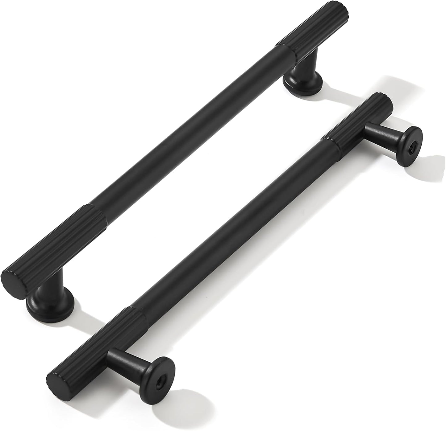 Matte Black Heavy Duty Solid Cabinet Pulls for Kitchen Drawers