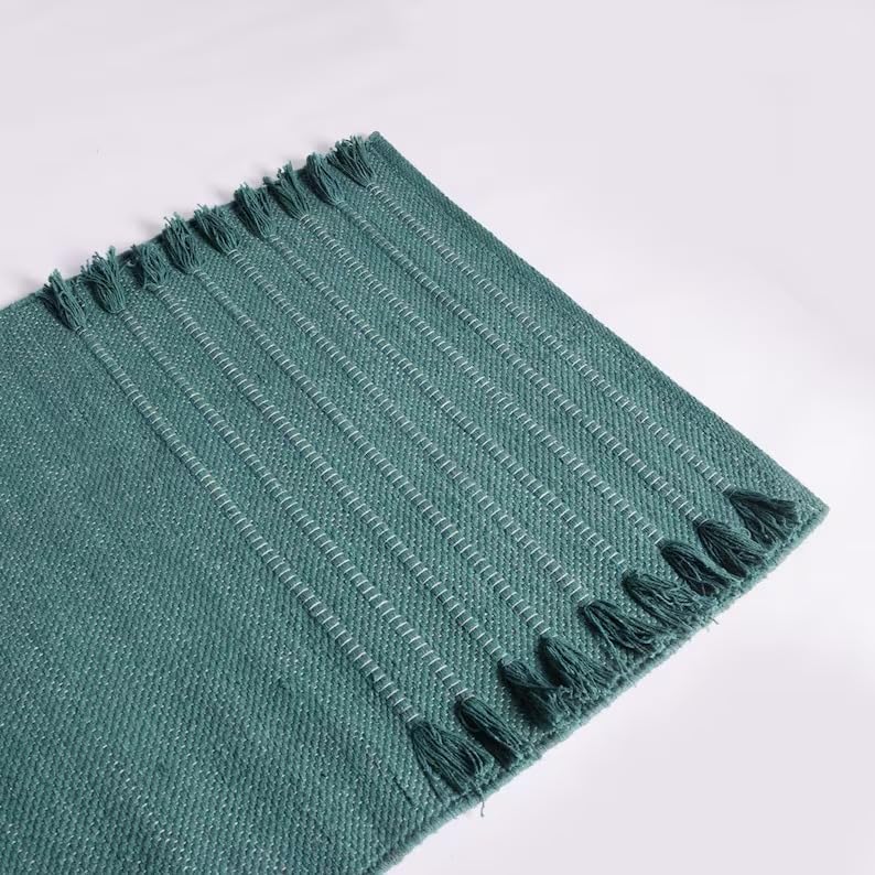 Organic Cotton Yoga Mat - Non Slip & Extra Long