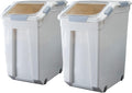 Rice Storage Container 33 Liter / 50 lbs - Airtight with Wheels