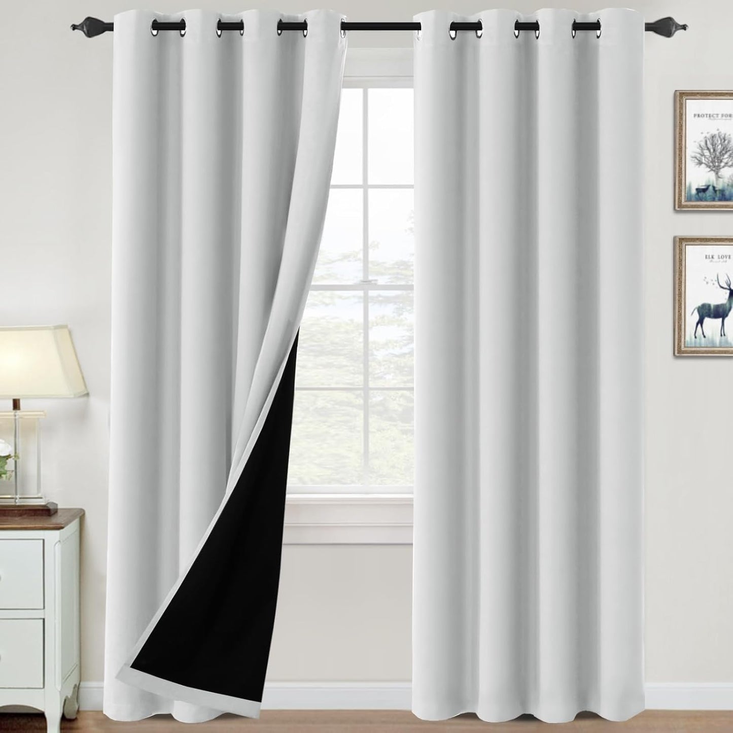 H.VERSAILTEX 100% Blackout Curtains for Bedroom and Living Room
