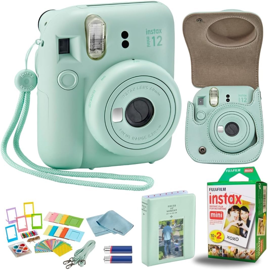 Fujifilm Instant Mini 12 Camera with Accessory Bundle & Case