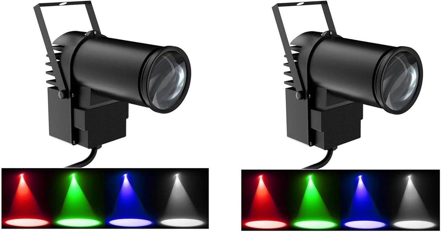 U`King Pinspot Light RGBW 10W LED Beam for Parties & Events