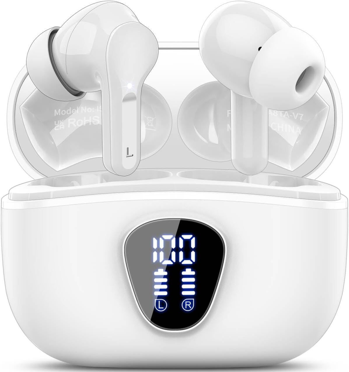 Wireless Earbuds with Bluetooth 5.4 and Noise Cancelling Mic