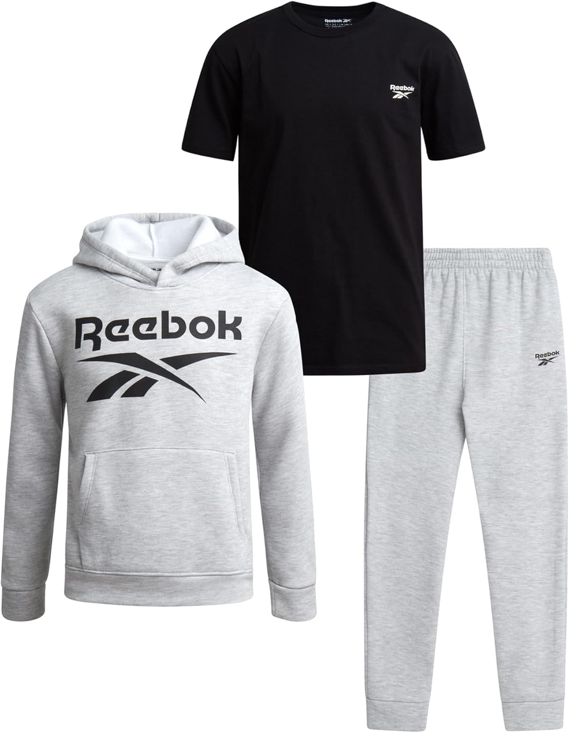 Reebok Boys Sweatsuit Set - 3 Piece Athletic Outfit for Kids