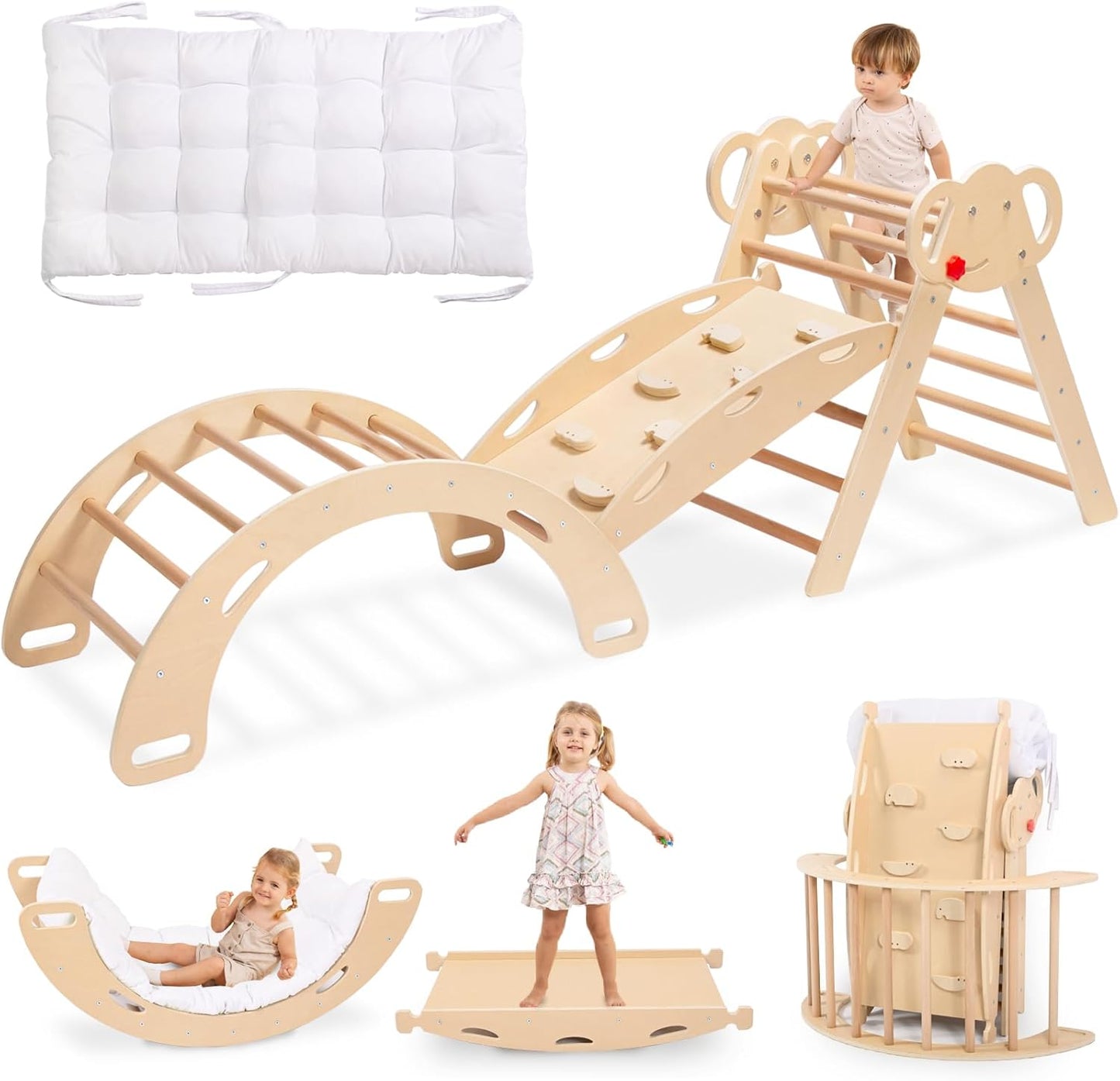 WINGYZ Pikler Triangle Climbing Set for Active Toddlers 1-3