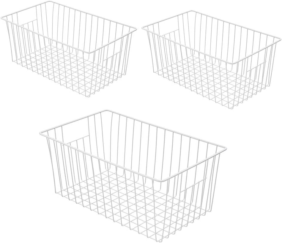 16in Freezer Wire Storage Organizer Baskets for Home Use