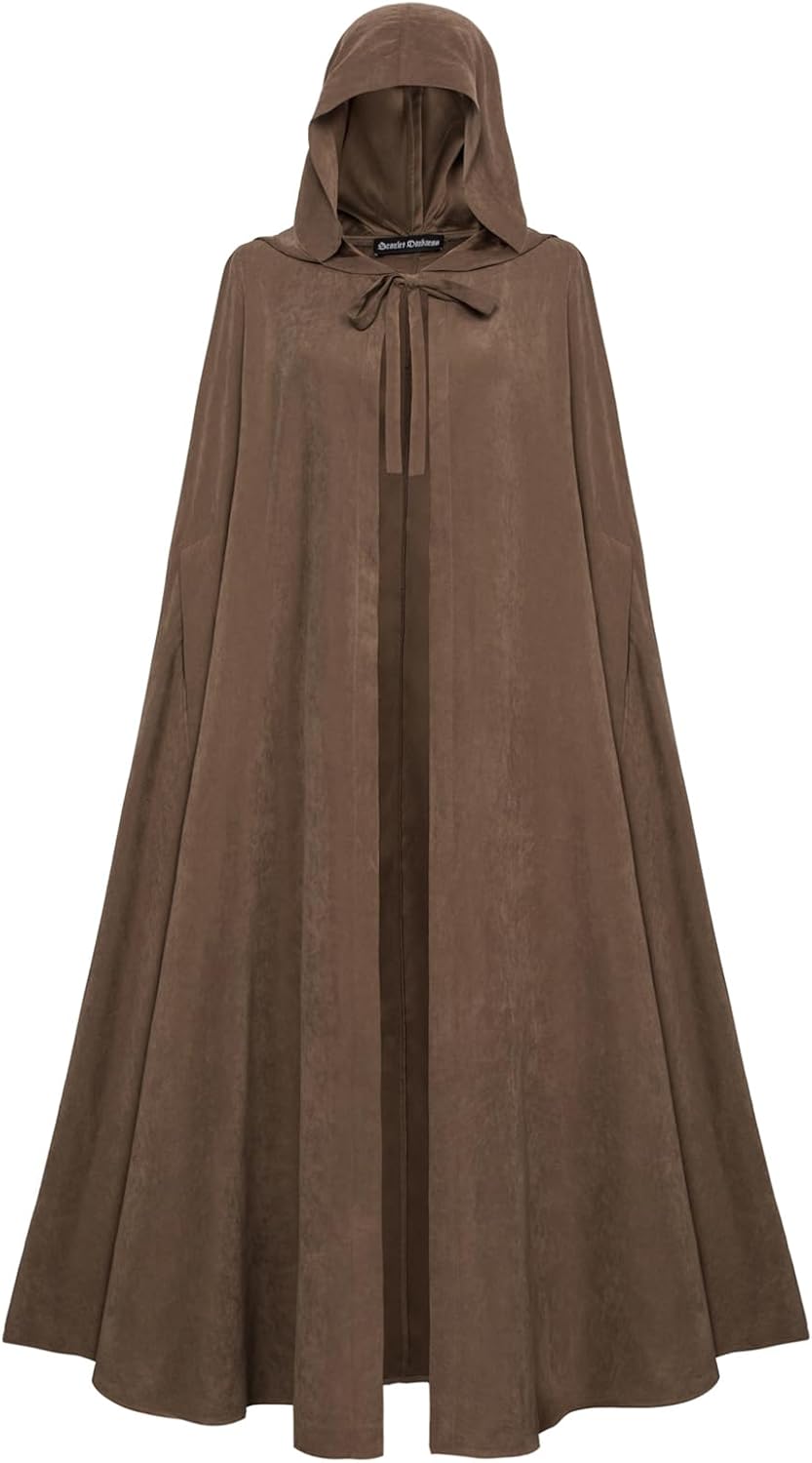 Scarlet Darkness Women Renaissance Hooded Cape for Halloween
