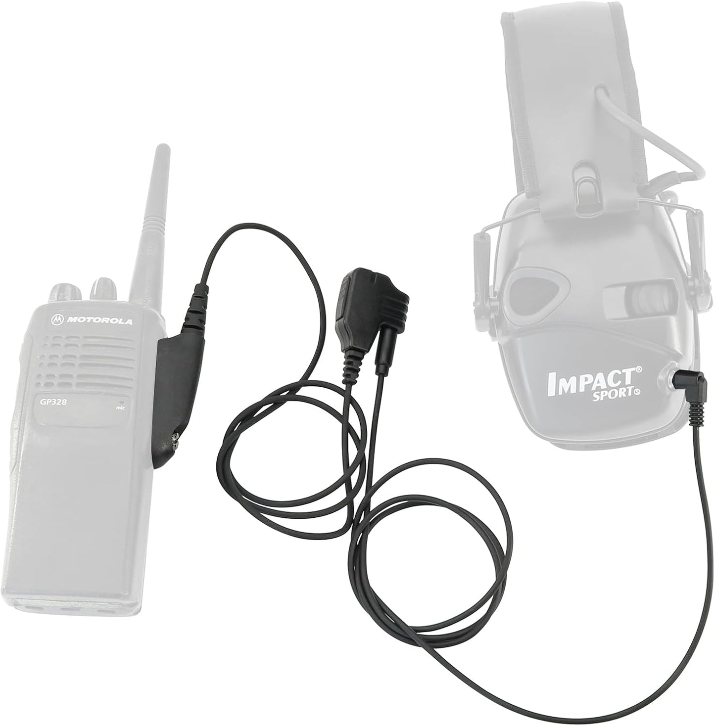 U94 PTT 6 Pin Cable Adapter for GP328 and Tactical Headsets