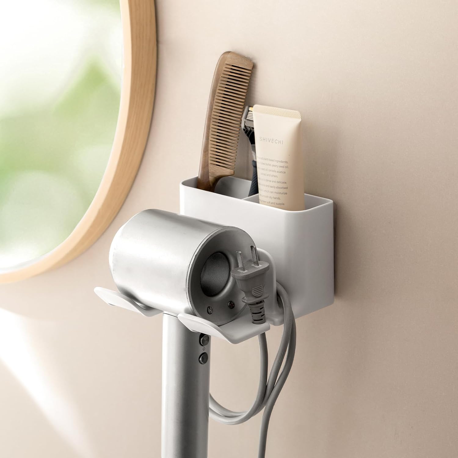 Universal Wall Mount Hair Dryer Holder - Organize with Ease!