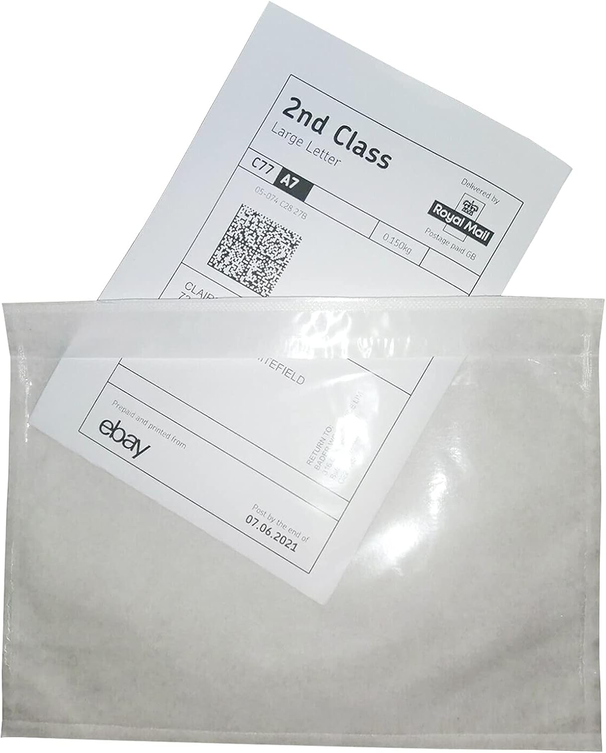 LabelMore 6in x 9in Clear Adhesive Packing List Envelopes Pouch
