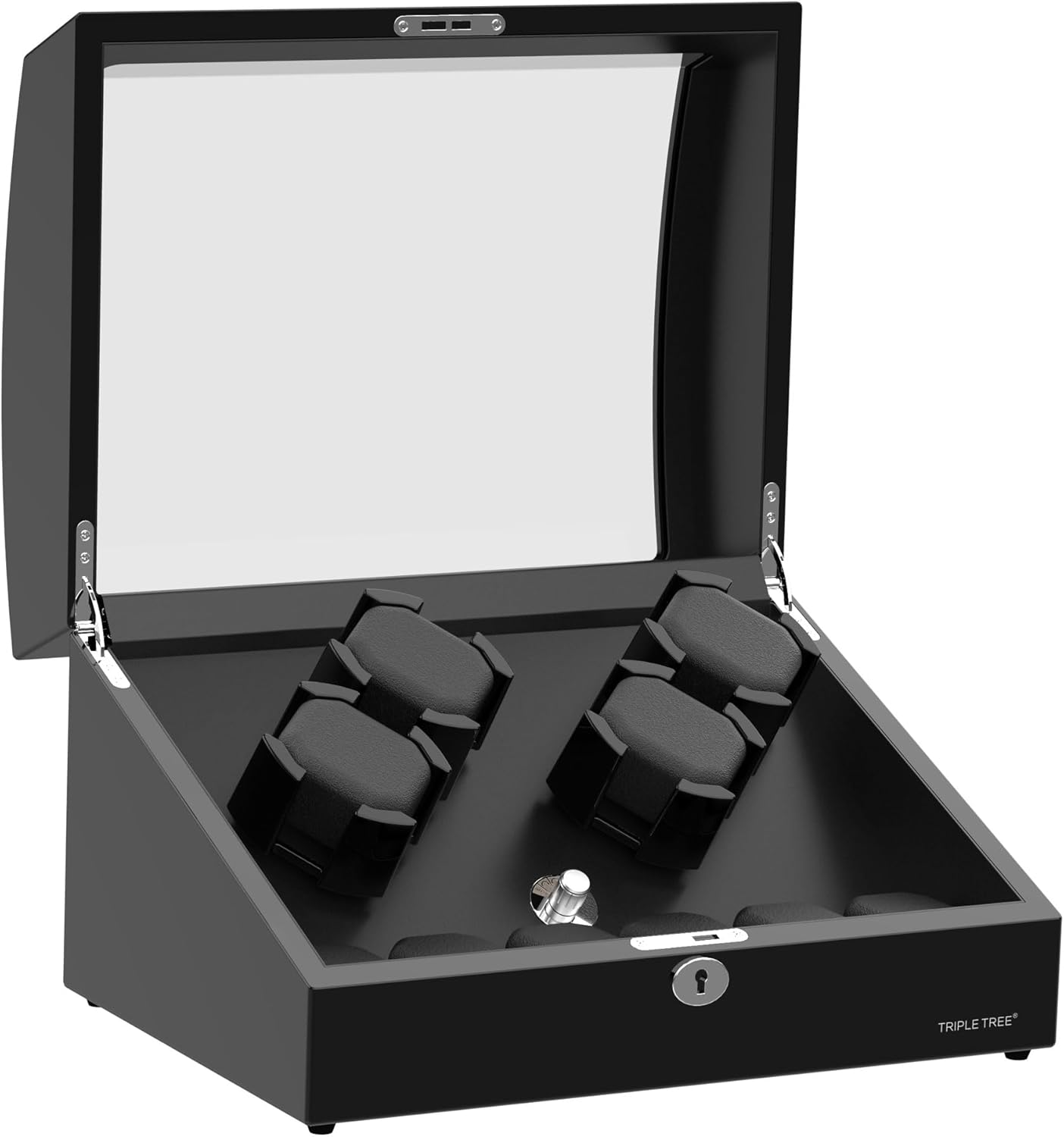 DOOMOOK Watch Winder: 4 Watches, 6 Storage, Elegant Wood Finish