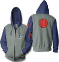 Naruto Shippuden Men's Full Zip Hooded Sweatshirt - Kakashi Style