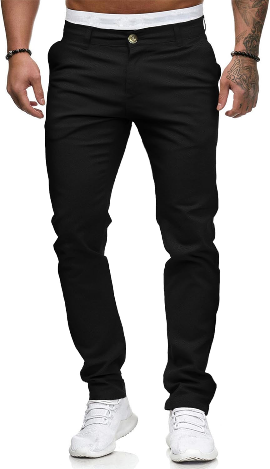 ALLABREVE Men's Chinos Casual Dress Pants for Stylish Comfort