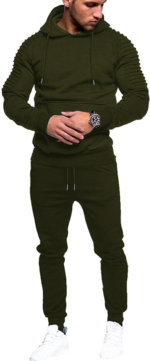Men's Tracksuit 2 Piece Hoodie Sweatsuit Sets for Casual Wear