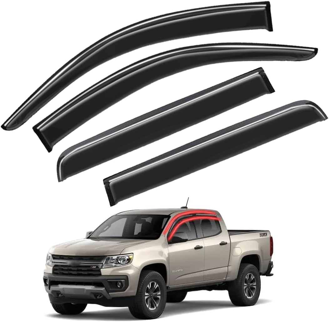 Window Visors Rain Guards for Chevrolet Colorado & GMC Canyon