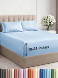 Extra Deep Pocket Full Sheets - Cooling Microfiber 4-Piece Set