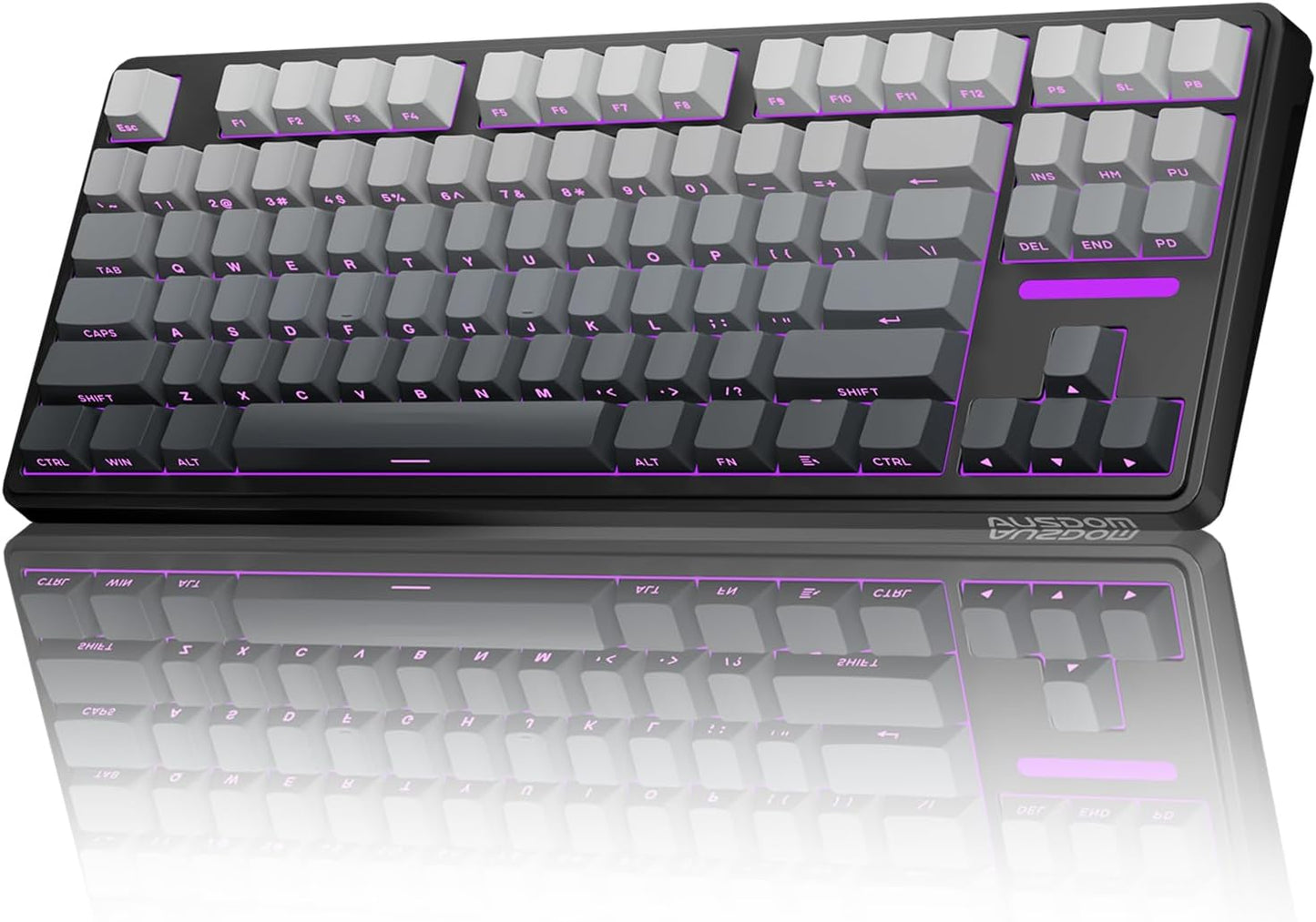 AUSDOM H87 Wireless Mech Keyboard: Hot Swappable, RGB Backlit, 10000mAh