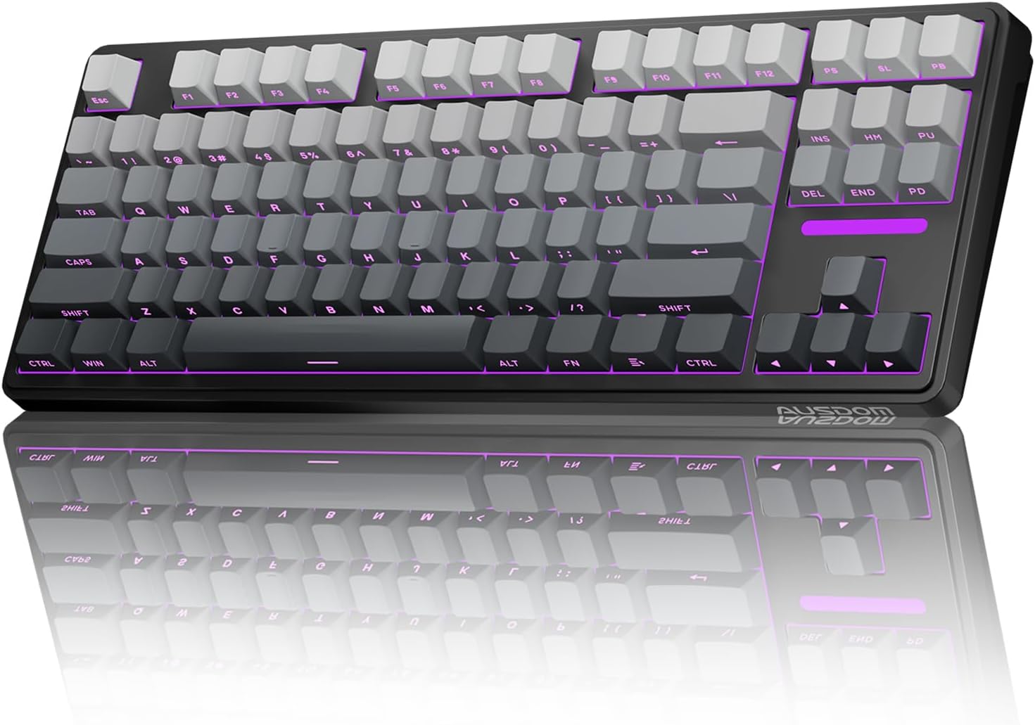 AUSDOM H87 Wireless Mech Keyboard: Hot Swappable, RGB Backlit, 10000mAh