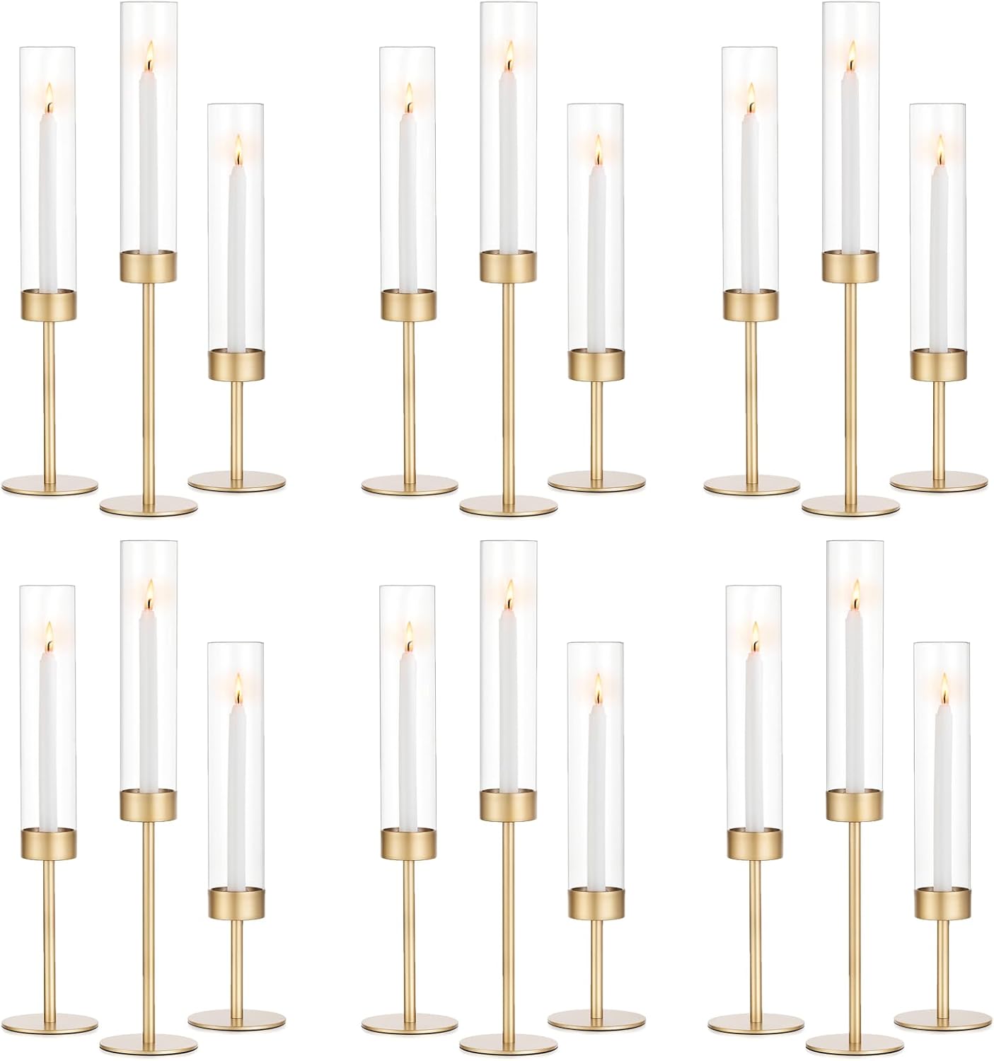 Elegant Glass Hurricane Candlestick Holders for Any Occasion