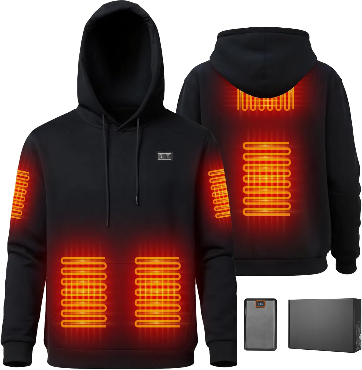 Heated Hoodie for Men Women with 20000mAh Battery Fast Charge