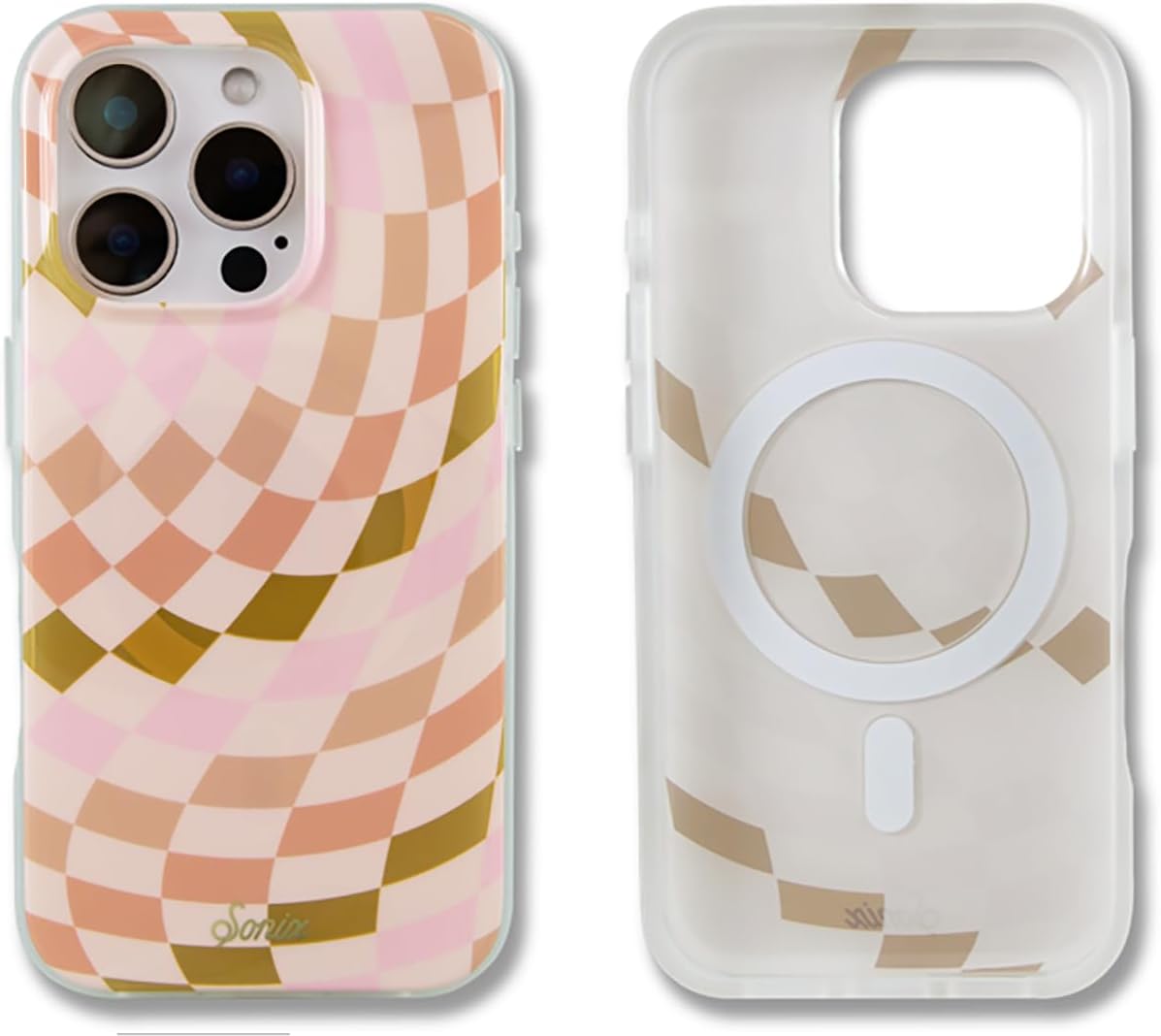 Sonix iPhone 16 Pro Case with Checkered Neutrals Design