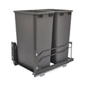 Pullout Dual Trash Cans for Full Height Kitchen Cabinet - Space Saving