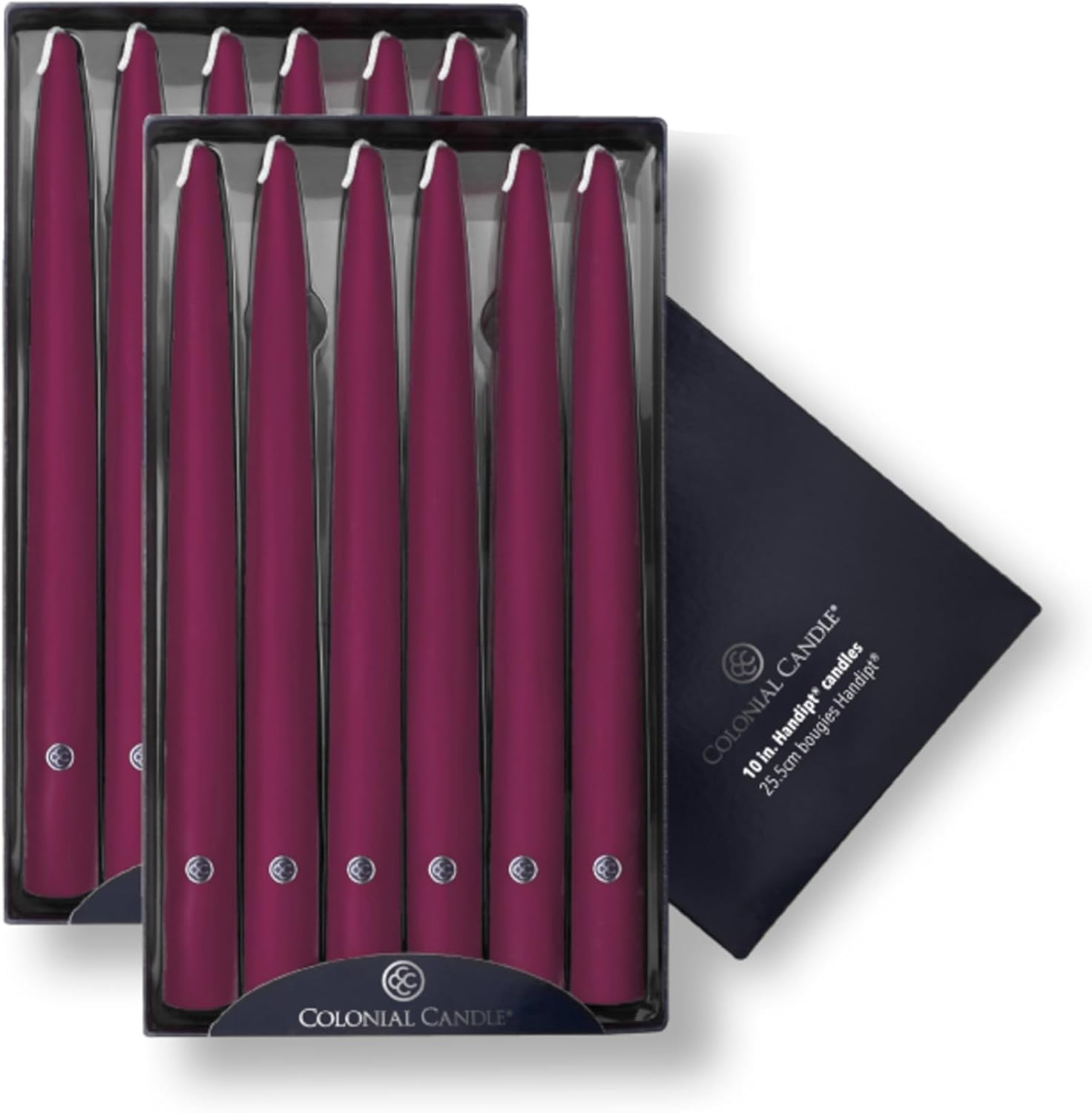 Elegant Hand-Dipped Mulberry Taper Candles for Any Occasion