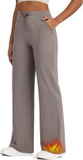G4Free Wide Leg Fleece Lined Pants Women - Warm Work & Casual Fit