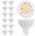12 Pack MR16 LED Light Bulbs 2700K Warm White - Energy Saving 12V