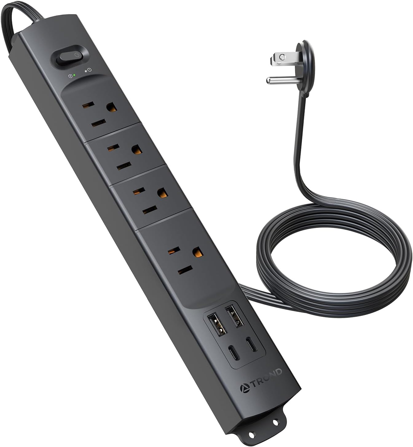 TROND Flat Plug Power Strip: Ultimate Office Dorm Essential