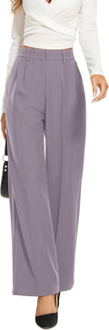 Wide Leg Pants High Elastic Waisted Back - Professional Straight style