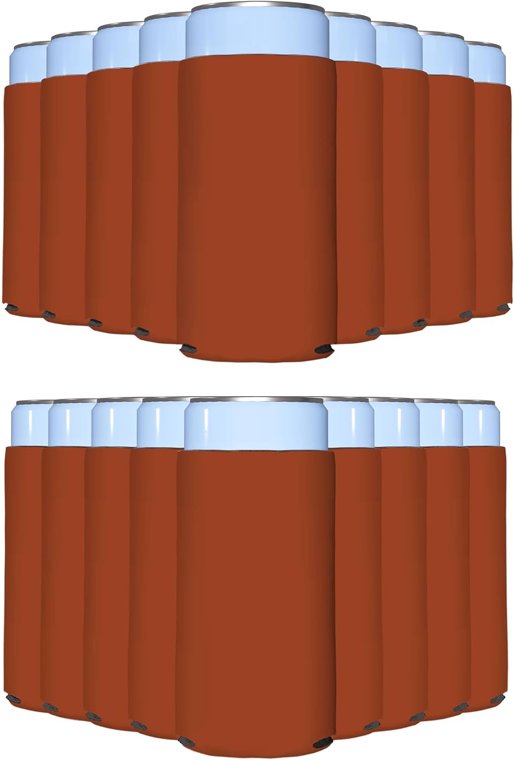 Texas Orange Blank Slim Can Cooler Sleeves for Custom Events