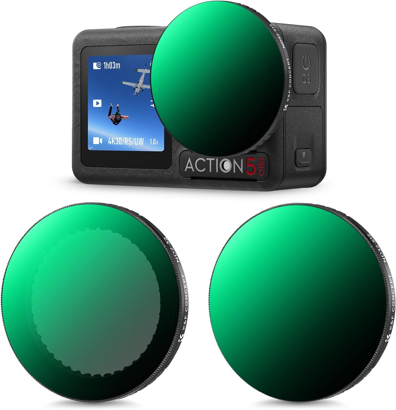 K&F Concept Variable ND Filter Set for DJI Osmo Action Cameras