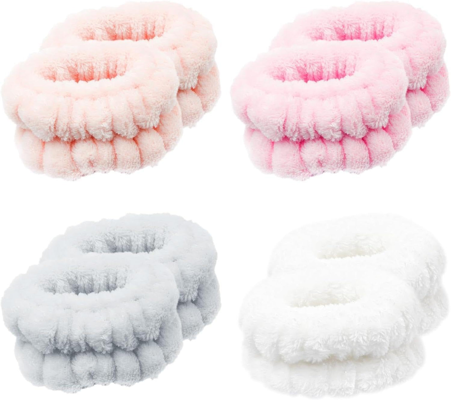 Soft & Absorbent Microfiber Wrist Bands x4