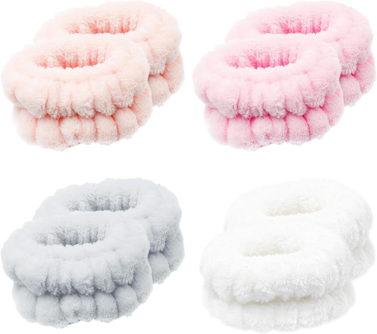 Soft & Absorbent Microfiber Wrist Bands x4