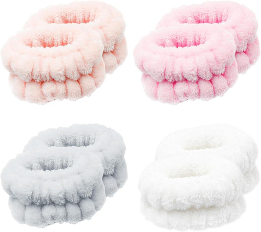 Soft & Absorbent Microfiber Wrist Bands x4