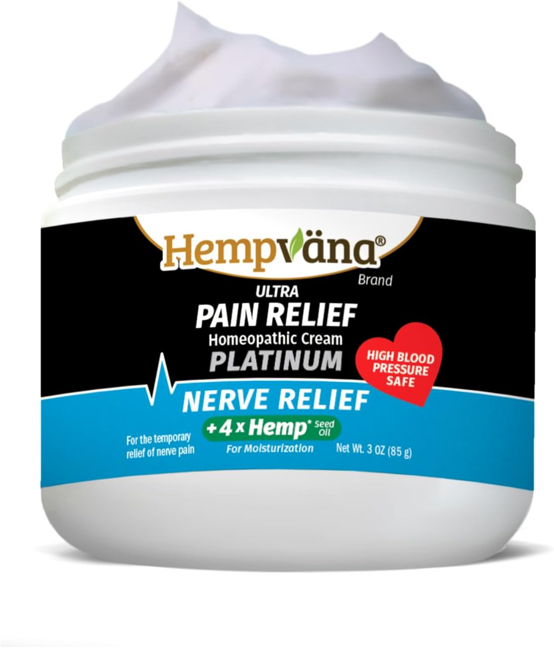 Hempvana Platinum Ultra-Strength Nerve Relief Cream for Pain