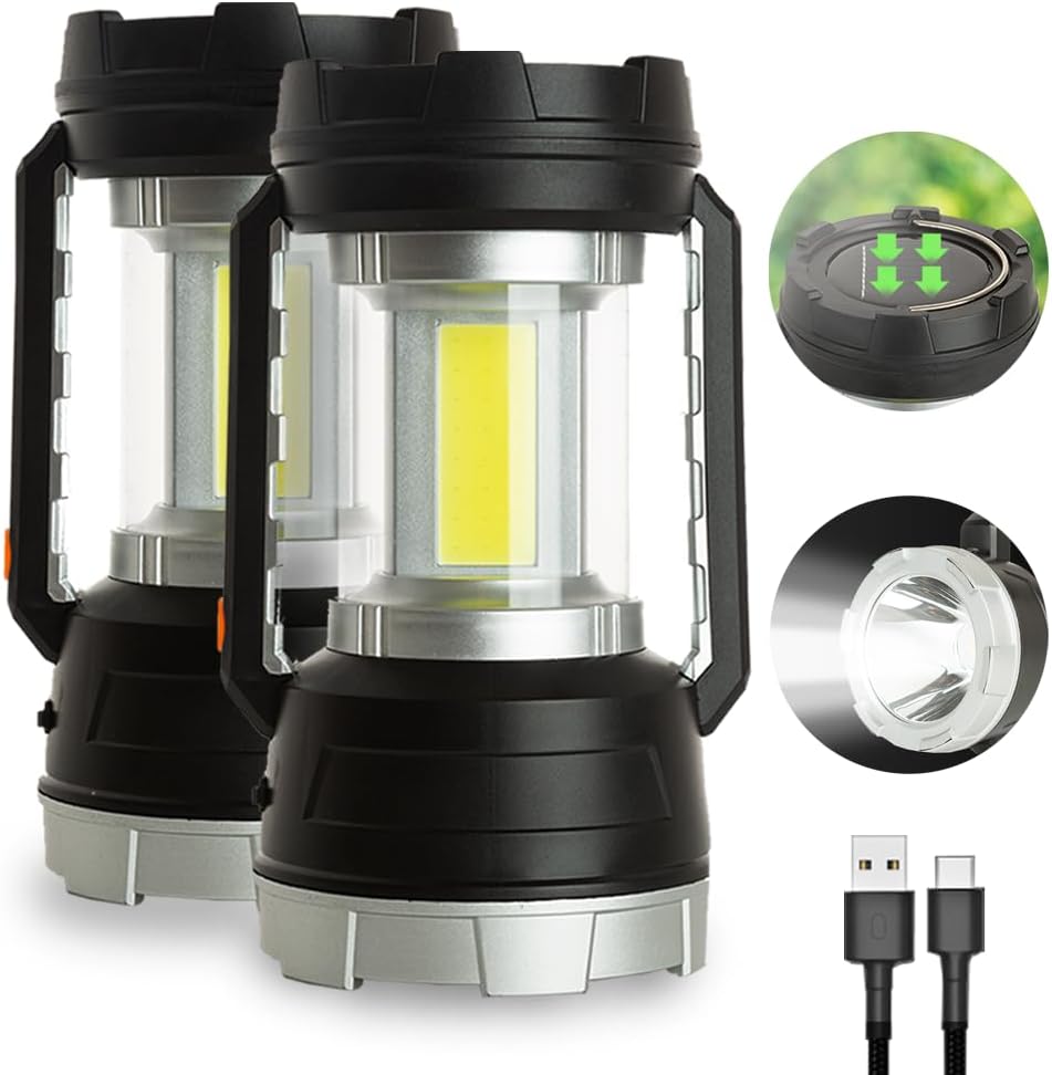 Prayki Rechargeable Lanterns: 1000 Lumen Brightness