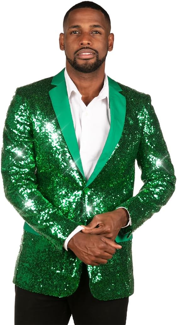 Tipsy Elves Men's Colorful Allover Sequin Blazers for Holidays