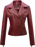 Tanming Faux Leather Moto Biker Short Coat Jacket - Stylish Everyday