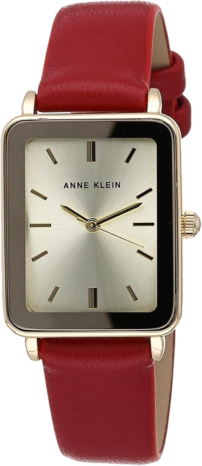 Anne Klein Women's Strap Watch with Faux Leather Band and Dial