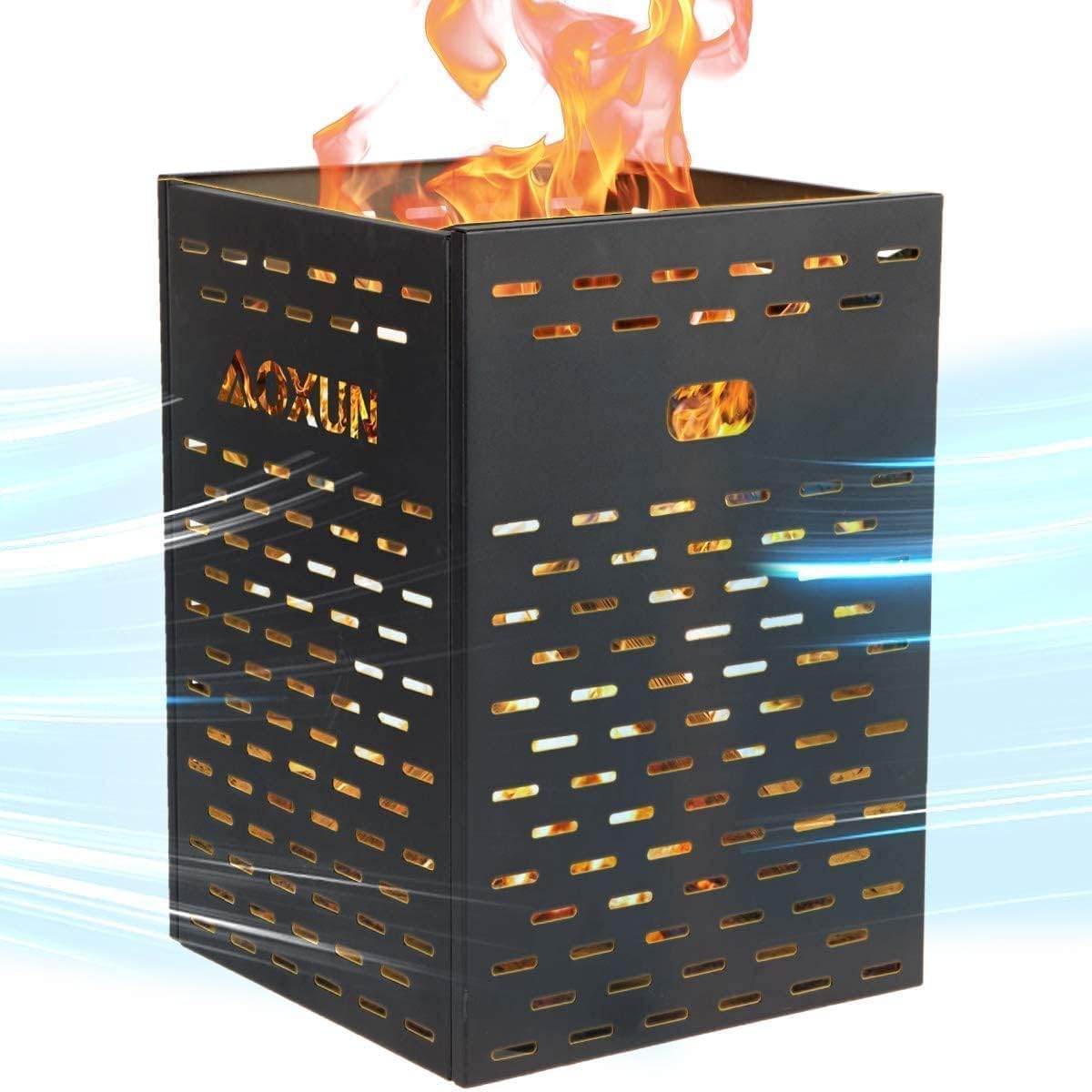 Aoxun 63 Gallon Ultra Thick Burn Barrel for Efficient Yard Waste