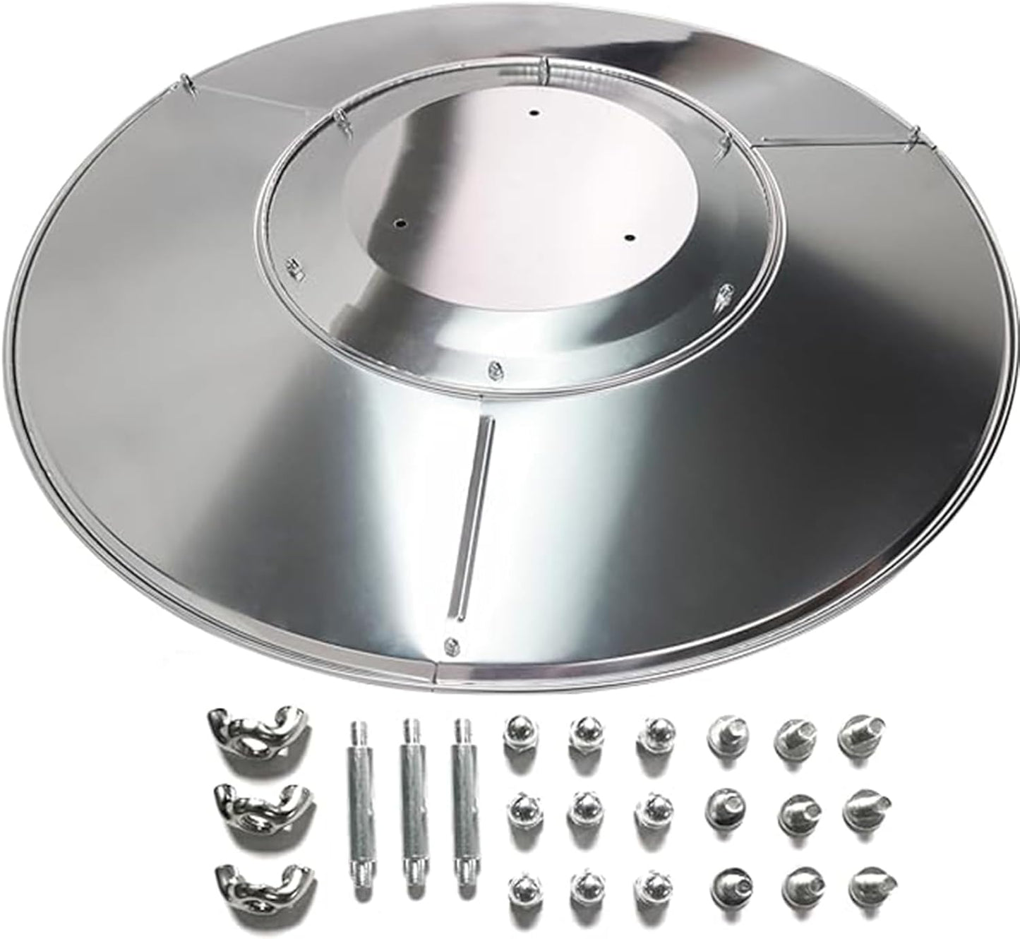 Kisworm Patio Heater Reflector Shield - Top Dome Replacement with 3-Hole Mount