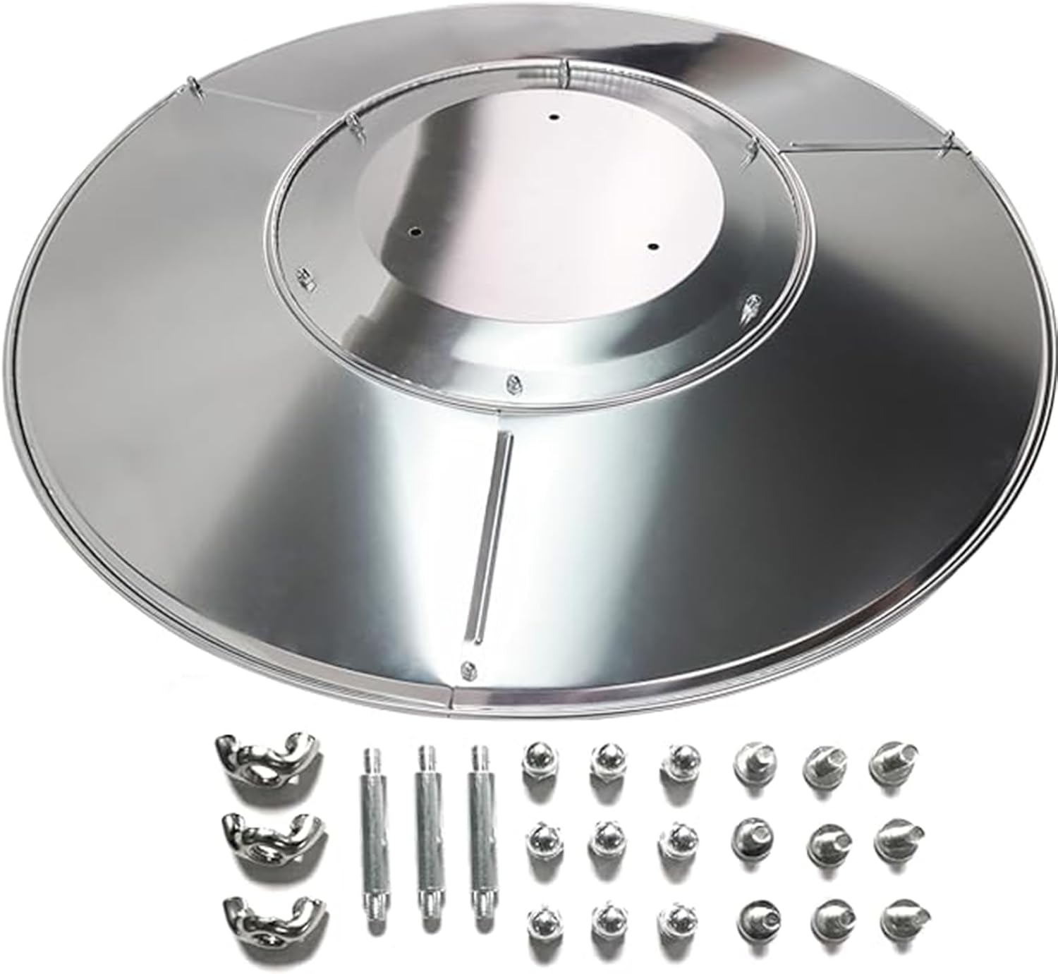 Kisworm Patio Heater Reflector Shield - Top Dome Replacement with 3-Hole Mount