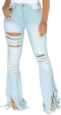 Vintage High Waisted Flared Bell Bottom Jeans for Women Fashion