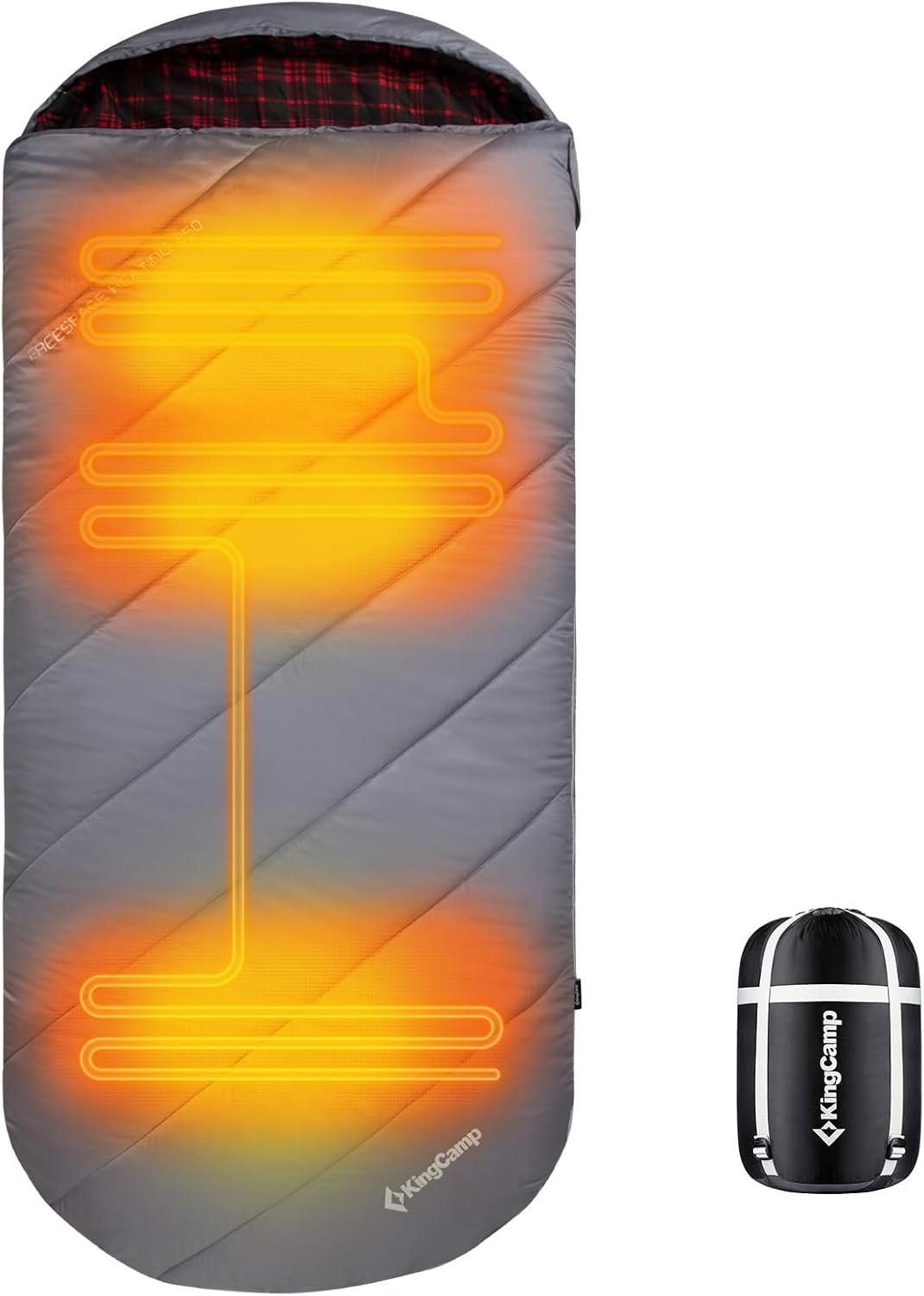 KingCamp XL Heated Sleeping Bag for Adults - Warm & Cozy Comfort