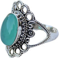 Solid 925 Sterling Silver Ring for Womens Black Onyx - Handcrafted GET